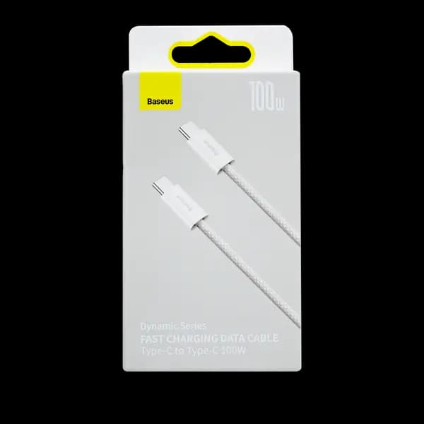 Baseus Dynamic Series Type C To Type C 100W 2 Meter Fast Charging Cable White