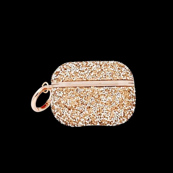 Bling World Stone Hard AirPods Pro Case Rose Gold