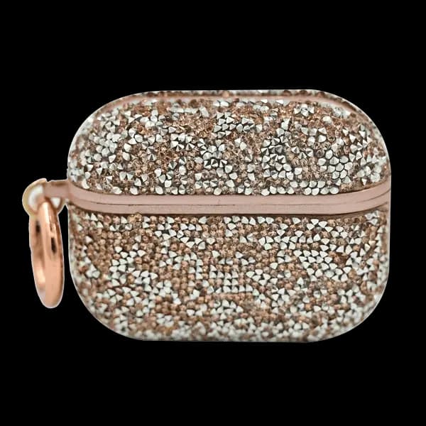 Bling World Stone Hard AirPods PRO2 Case Rose Gold