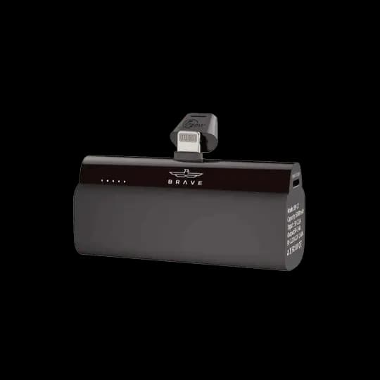 Brave Pocket Mini Portable 20W Lightning 5000MAH Power Bank Black B 12