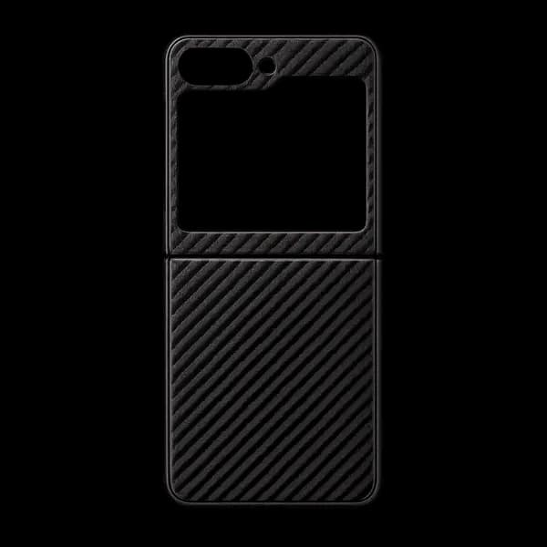 Carbon Hard Case With Glass Galaxy Z FLIP5 Black