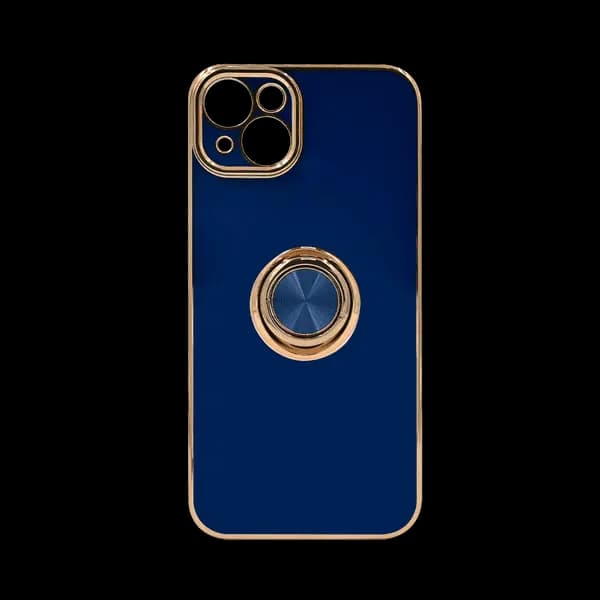 Dezoe Ring Design Case iPhone 15 Plus Dark Blue