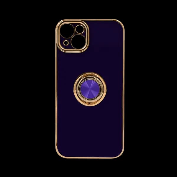 Dezoe Ring Design Case iPhone 15 Plus Purple