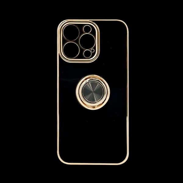 Dezoe Ring Design Case iPhone 15 Pro Max Black