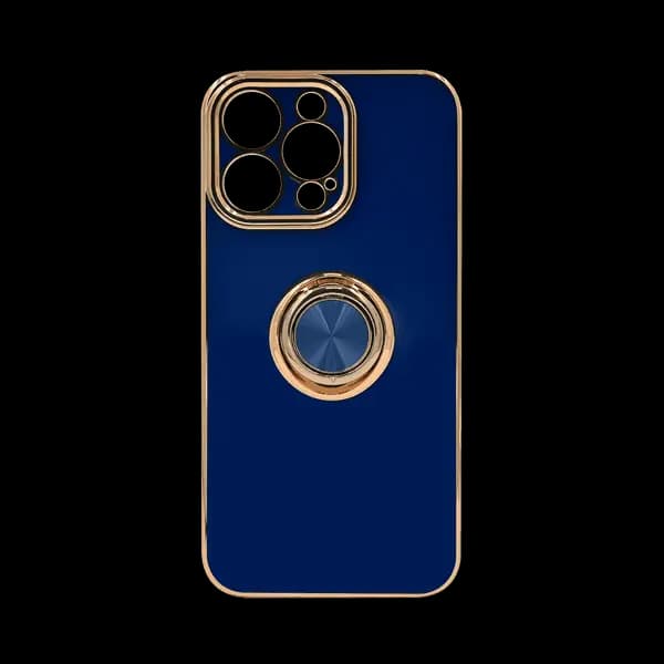 Dezoe Ring Design Case iPhone 15 Pro Max Dark Blue