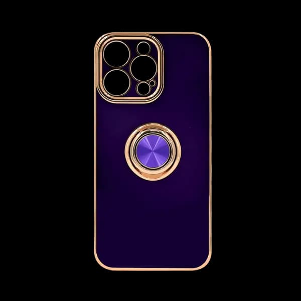 Dezoe Ring Design Case iPhone 15 Pro Max Purple