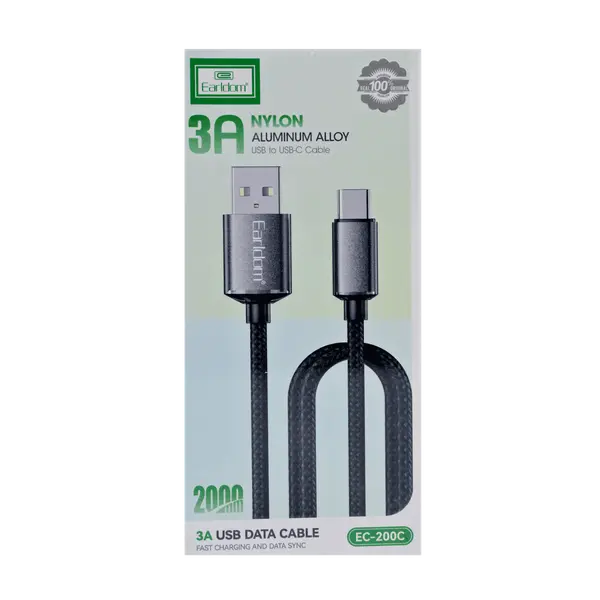 Earldom USB C To USB Cable 2M Black