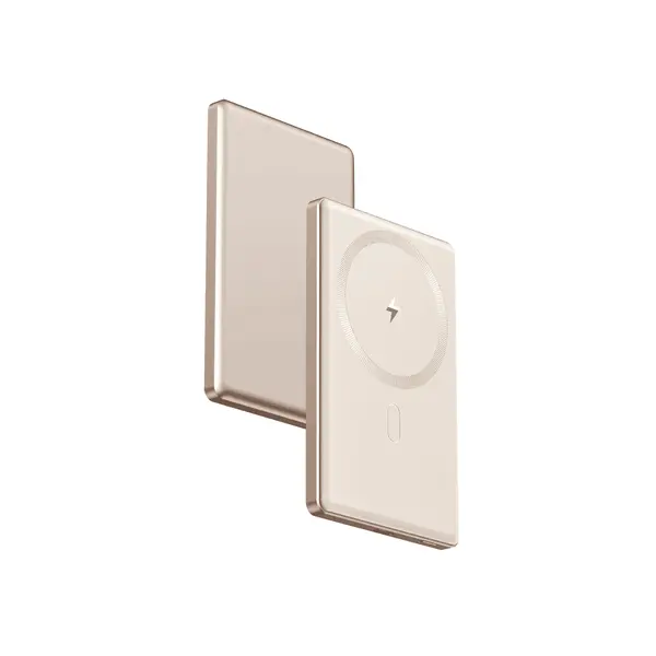 Ekr Gold Magnetic Wireless Power Bank 5000MAH