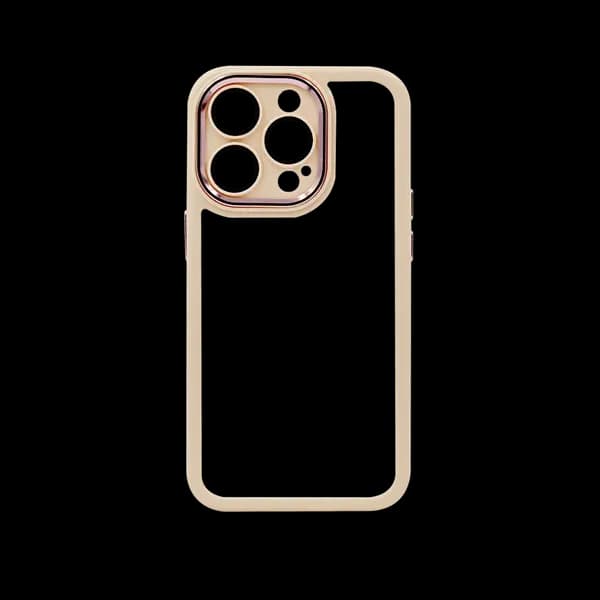 Fashion Transparent Case With Camera Protection Ring iPhone 14 Pro Pink