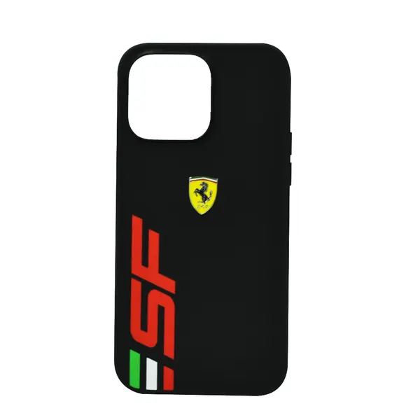 Ferrari Pu Leather Case With Printed Big Sf Logo For iPhone 14 Pro Max