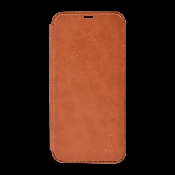 Green Folio Book Type Leather Case iPhone 12 Pro Max Brown