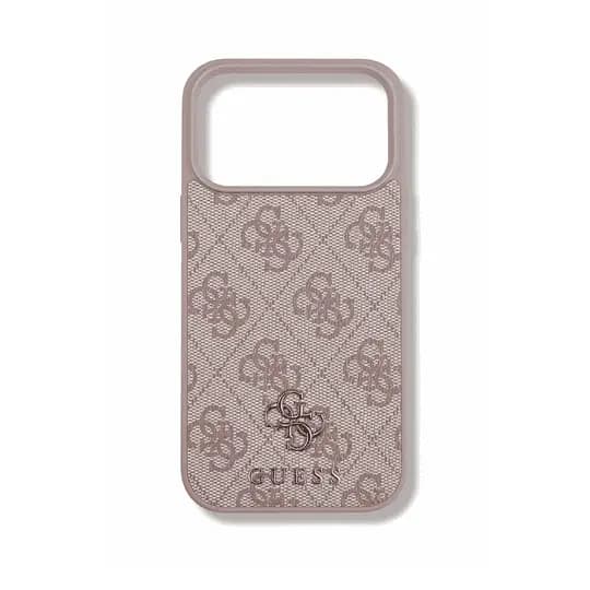Guess MagSafe 4G Pu Leather Case With Small 4G Classic Metal Logo For iPhone 17 Pro Pink
