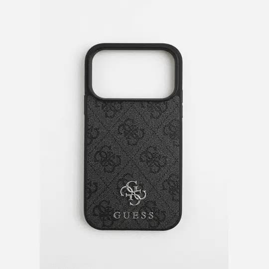 Guess MagSafe 4G Pu Leather Case With Small 4G Classic Metal Logo For iPhone 17 Pro Black