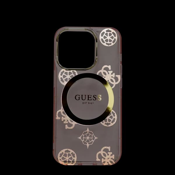 Guess MagSafe Iml Case iPhone 15 Pro Gold Pink