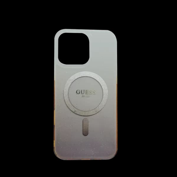 Guess MagSafe Iml Glitter Gradient Hard Case For iPhone 16 Pro Max Brown