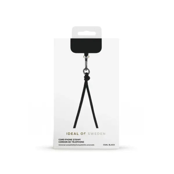 Ideal Of Sweden Cord Phone Strap 15 16 Series Coal Black