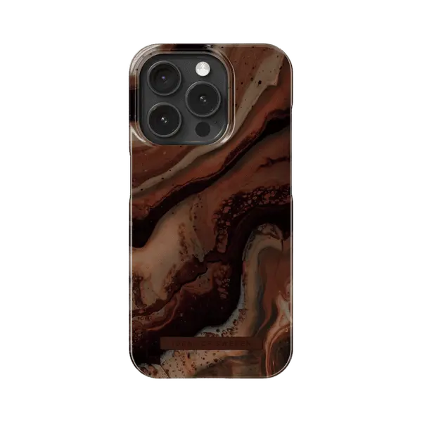 Ideal Of Sweden Fashion Case iPhone 15 Pro Dark Amber Marble