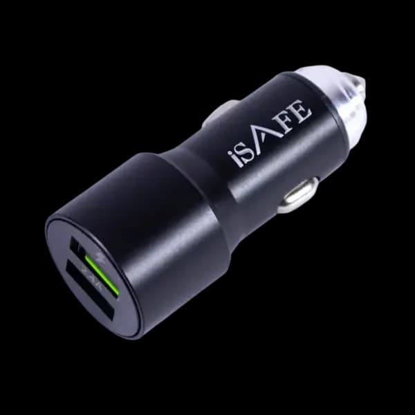 iSAFE 2USB QC Car Charger Adapter