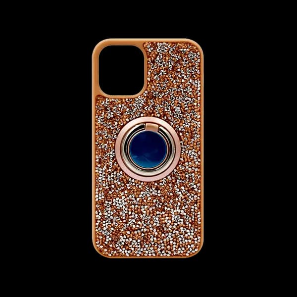 iSAFE Bling Ring Hard Cover iPhone 12 Mini Rose Gold
