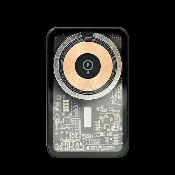 iSAFE Transparent MagSafe Power Bank With Stand 5000MAH Black