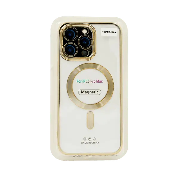 Jcase MagSafe Design Case iPhone 15 Pro Max Gold