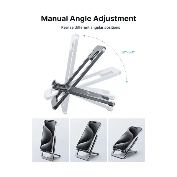Jsaux Aluminium Slim Foldable Phone Stand Grey