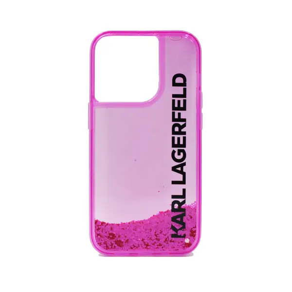 Karl Lagerfeld Liquid Glitter Elong Hard Case For iPhone 14 Pro