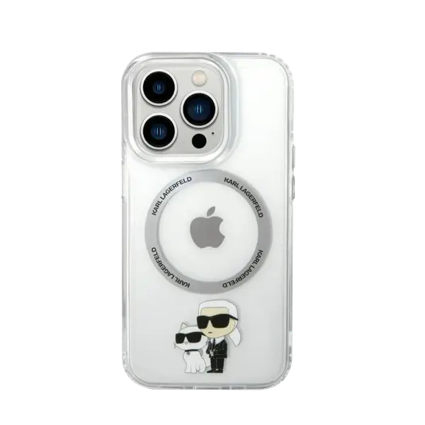 Karl Lagerfeld MagSafe Iml Hard Case With Nft Karl Choupette For iPhone 16 Pro M Ax Clear