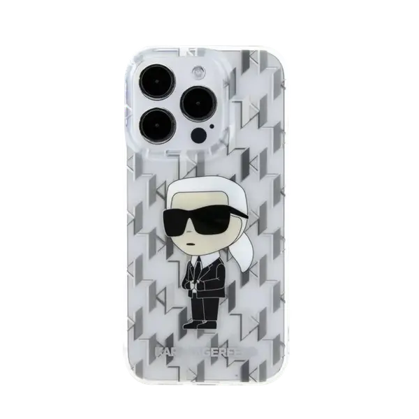 Karl Lagerfeld MagSafe Iml Transparent Hard Case With Karl Choupette Heads For iPhone 16 Pro Max Clear