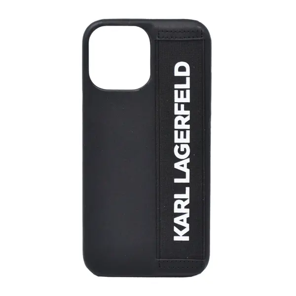 Karl Lagerfeld Pu Leather Case With Elastic Band Strap For