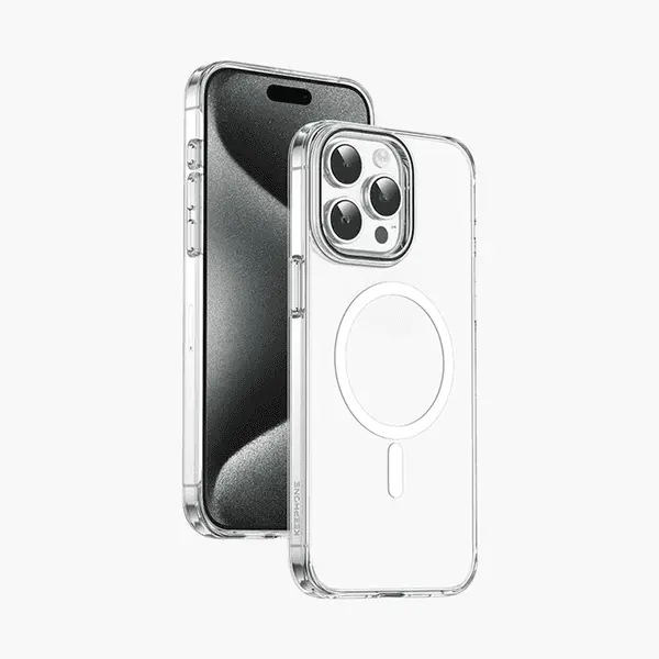 Keephone Magico Protective Ring Stand Case iPhone 15 Pro Max Transparent