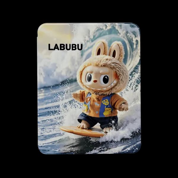 Labubu Multicolored Print Folio Case For iPad 10 2022