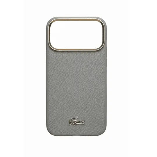 Lacoste MagSafe Pu Leather Hard Case With Croco Pin Logo With iPhone 17 Pro Max Ta Upe