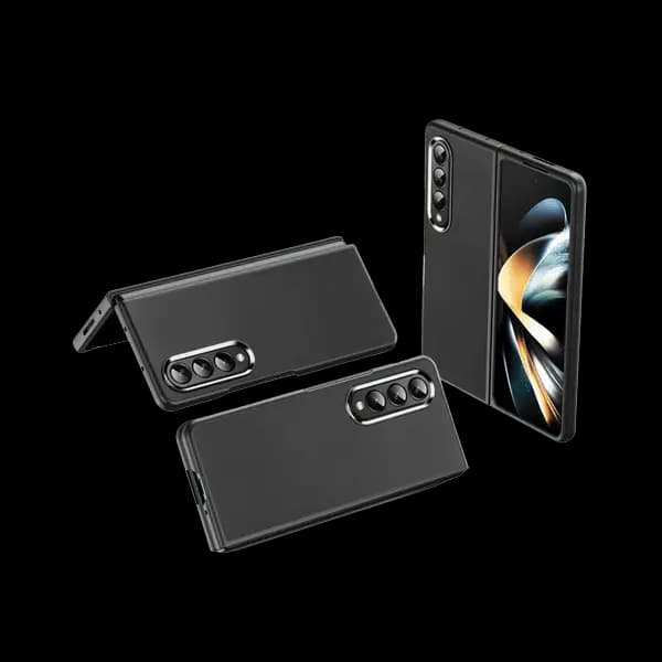Leather Hard Case Galaxy Fold 3 Black