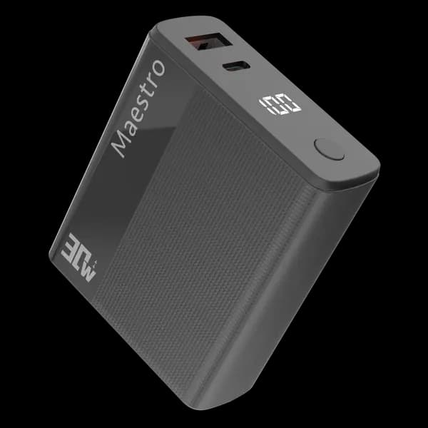 Maestro 30W Fast Charging 10000MAH Mini Powerbank Black