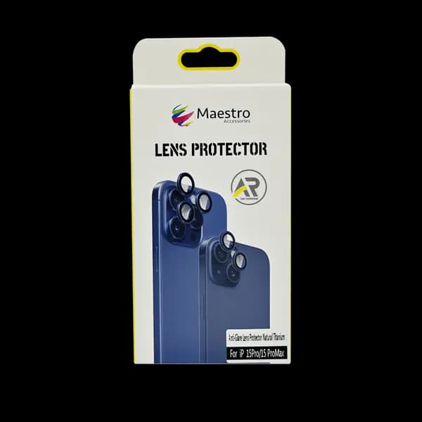 Maestro Anti Glare Lens Protector iPhone 15 Pro 15 Pro Max Natural Titanium