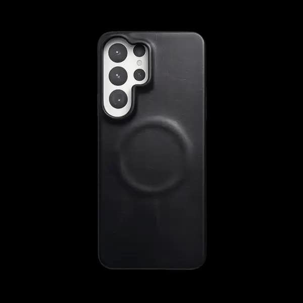 Piblue Cbs A28 Leather Magnetic Hard Case S26 Ultra Black