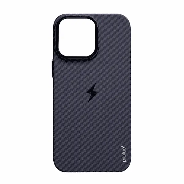 Piblue Twill Kevlar Magnetic iPhone 15 Pro Max Blue