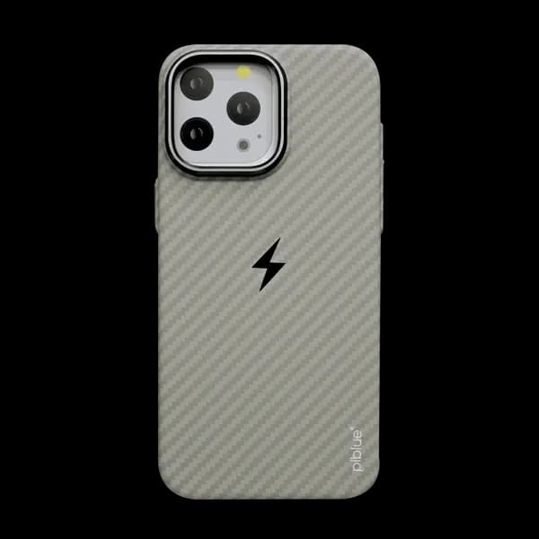 Piblue Twill Kevlar Magnetic iPhone 15 Pro Max Gold Ash