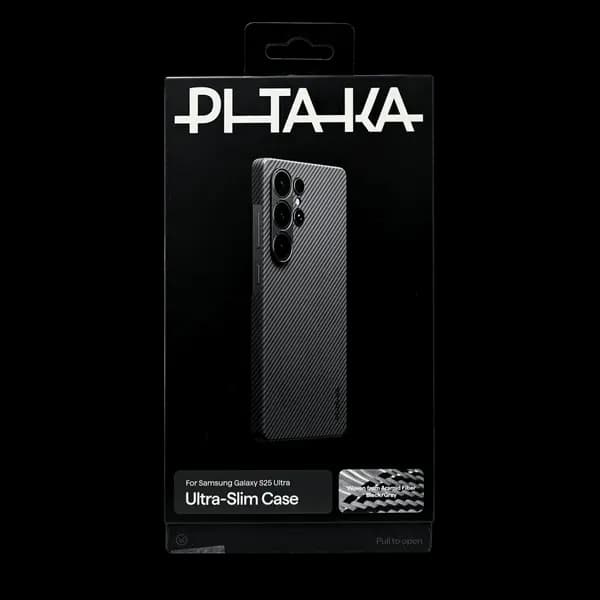 Pitaka Samsung Galaxy S25 Ultra Slim Case Black Gray