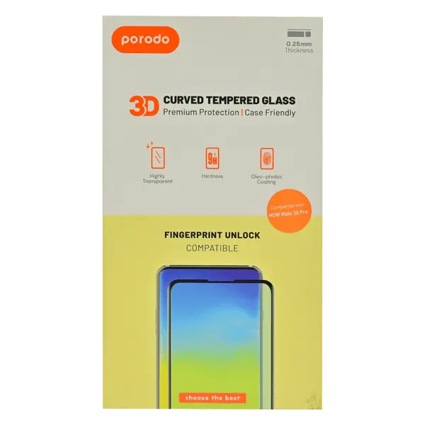 Porodo Tempered Glass Screen Protector Huawei Mate 30 Pro