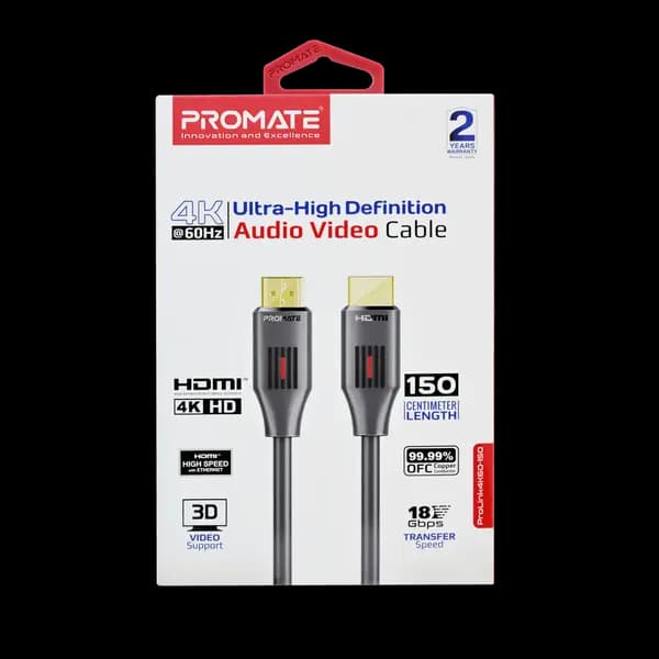 Promate All In One HDMI With Ethernet Cable 1 5M