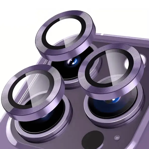 Purple Tempered Glass Camera Lens Protector