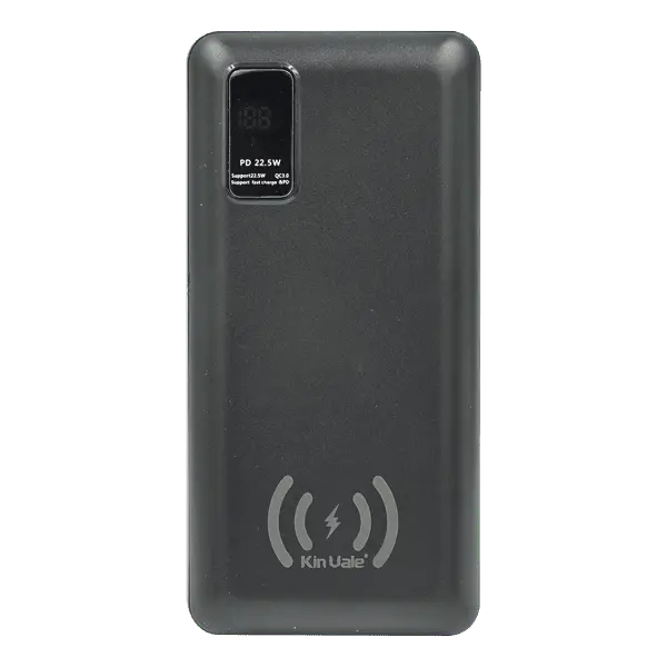 Suction 20000MAH Power Bank With Digital Display Black