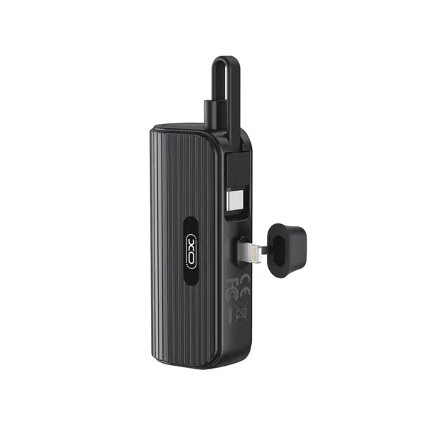 X0 PR220 Portable 5000MAH Lightning And Type C Powerbank Black