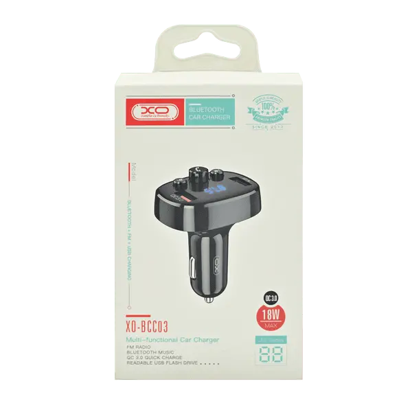 Xo Car Charger +bluetooth Transmitter Black BCC03